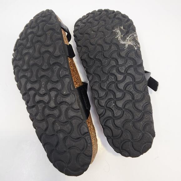 Birkenstock Mayari Black Birko Flor Slip On Sandal Size 38 US Women 7 Toe Loop - Picture 8 of 8
